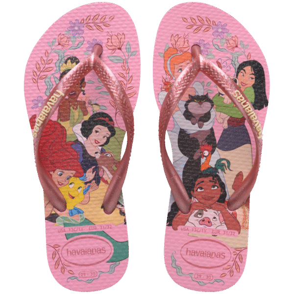 Chinelo Havaianas Infantil Slim Princesas