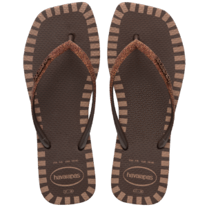 Chinelo Havaianas Slim Square Glitter Contour