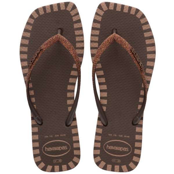 Chinelo Havaianas Slim Square Glitter Contour