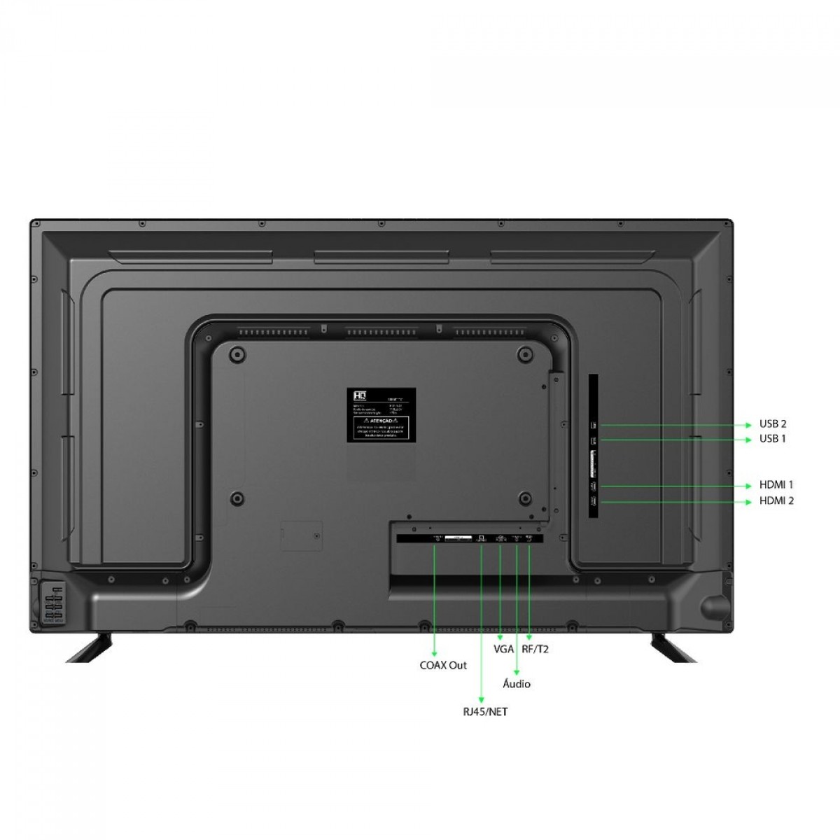 Painel Tela Display LED 43" HQ HQSTV43NY
